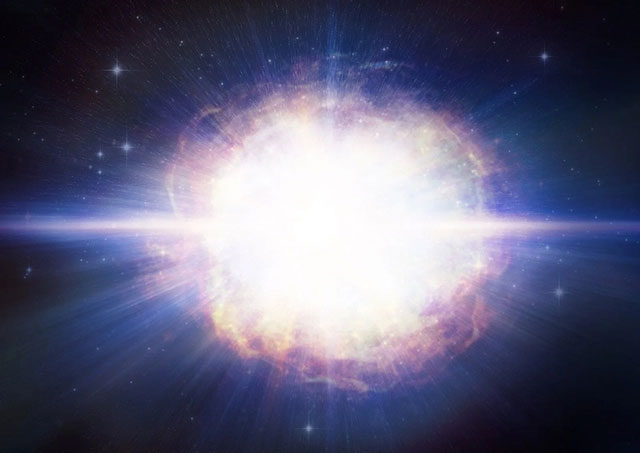 Một siêu tân tinh (Supernova) trong vũ trụ.