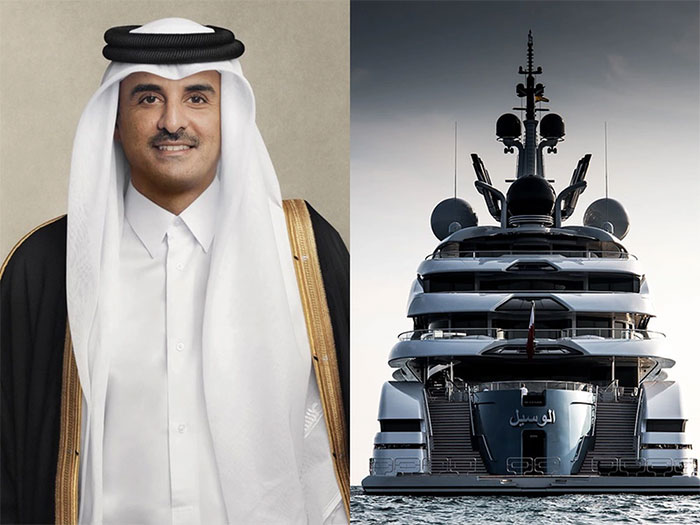 Siêu du thuyền được mệnh danh “dinh thự nổi” xa hoa của Quốc vương Qatar