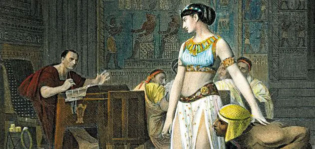 Cleopatra và Caesar (1866). Bức tranh được vẽ bởi Jean-Léon Gérôme
