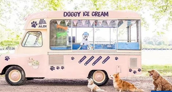 Một túi kem Beechdean Doggy chứa 110 ml, gồm 4 viên kem