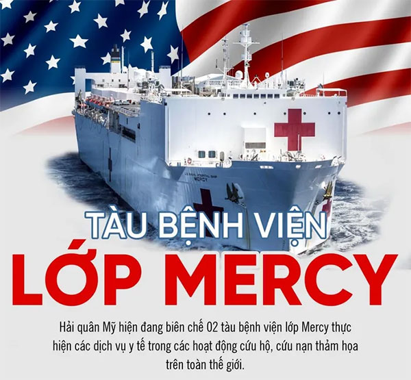 Khám phá siêu tàu bệnh viện lớp Mercy của Hải quân Mỹ