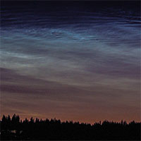 Xuất hiện đám mây dạ quang hiếm thấy nhất trên Trái đất