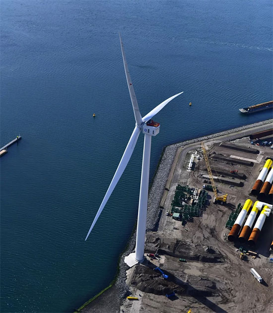 Với chiều cao lên tới 260 m, mỗi turbine Haliade-X có công suất thiết kế lên tới 13 MW.