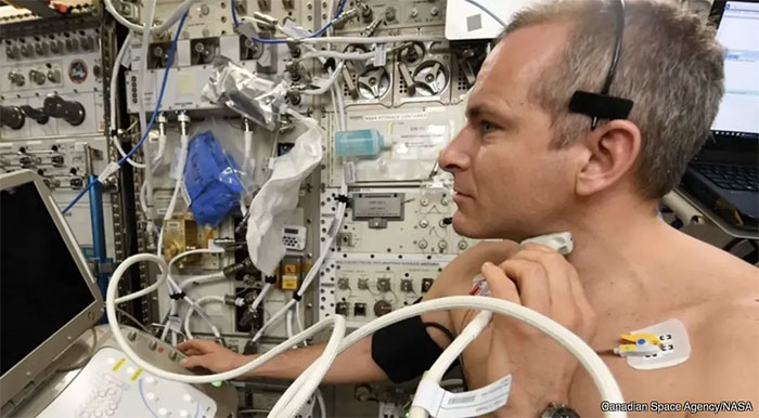 Kiểm tra sức khỏe mỗi ngày là hoạt động không thể bỏ qua đối với các phi hành gia trên ISS.