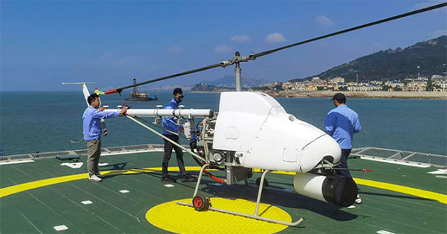 Trung Quốc thử nghiệm trực thăng tự lái trên biển sâu