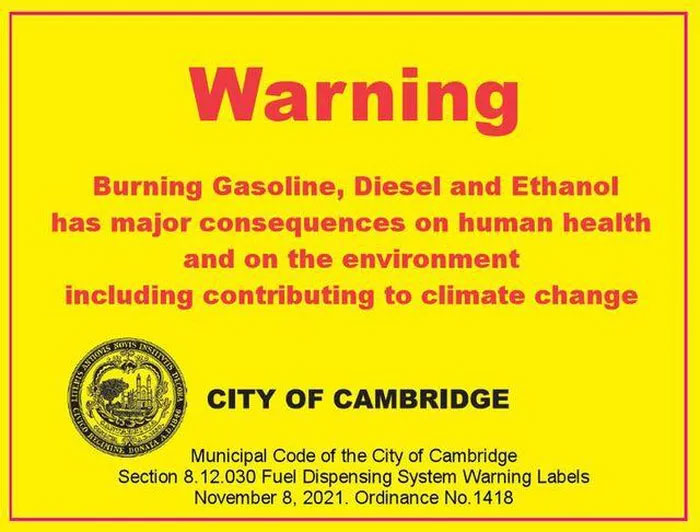 Một tấm biển cảnh báo ô nhiễm tại Mỹ