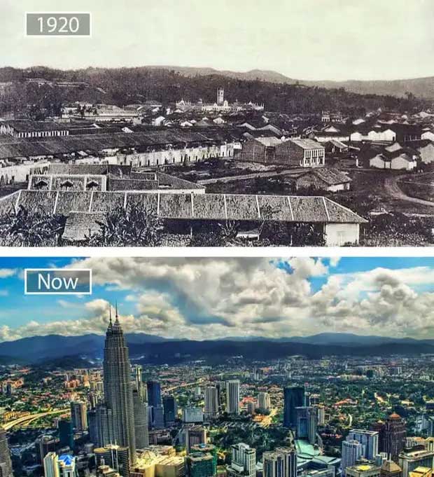 Kuala Lumpur, Malaysia - 1920 và bây giờ