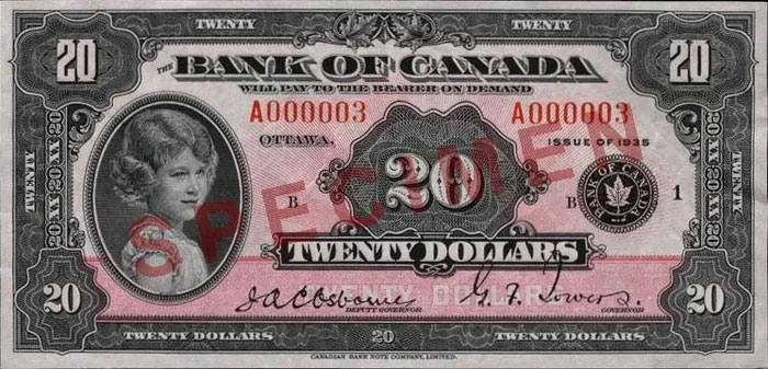 20 đôla Canada, phát hành lần đầu năm 1935