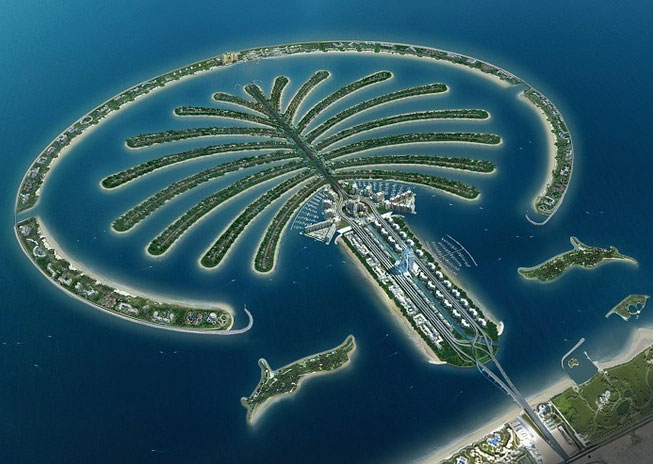 Palm Jumeirah của Dubai là nơi tọa lạc của những biệt thự sang trọng xa hoa