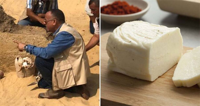 Kinh ngạc khi tìm thấy pho mát 2.600 năm tuổi