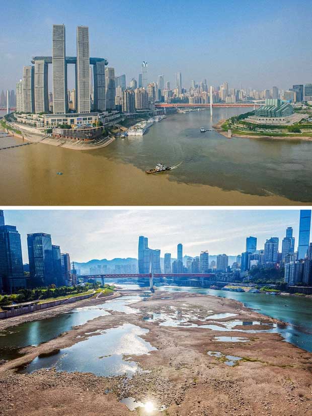Sông Dương Tử bị hạn hán