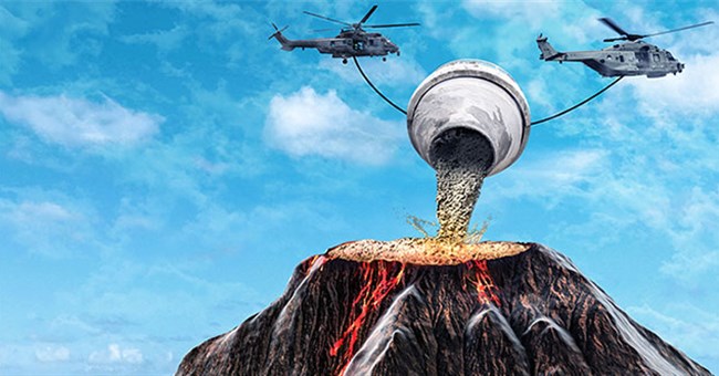 Chuyện gì sẽ xảy ra nếu bịt kín miệng núi lửa bằng bê tông?