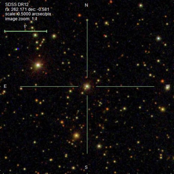 Điểm sáng ở trung tâm hình ảnh chính là cặp đôi Gaia DR3 4373465352415301632