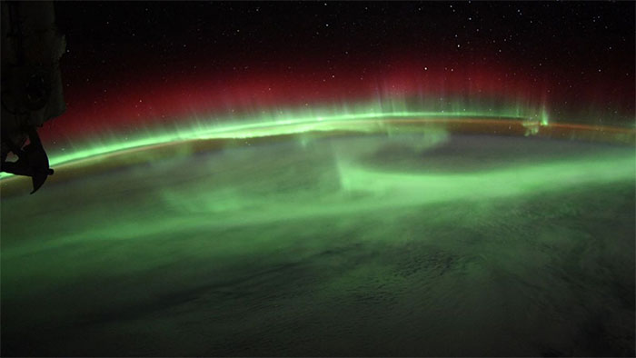  Cực quang chụp từ Trạm Vũ trụ Quốc tế ISS 