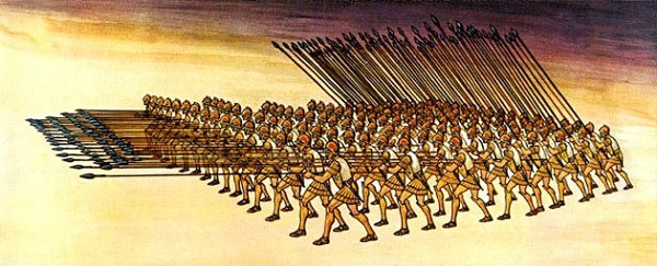 Với 300 chiến binh thần thánh cánh phải, quân đội Thebes giết hơn khoảng 1.000 binh sĩ Sparta.