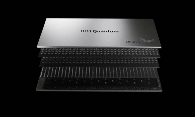  Bộ xử lý lượng tử Osprey 443 qubit của IBM. 