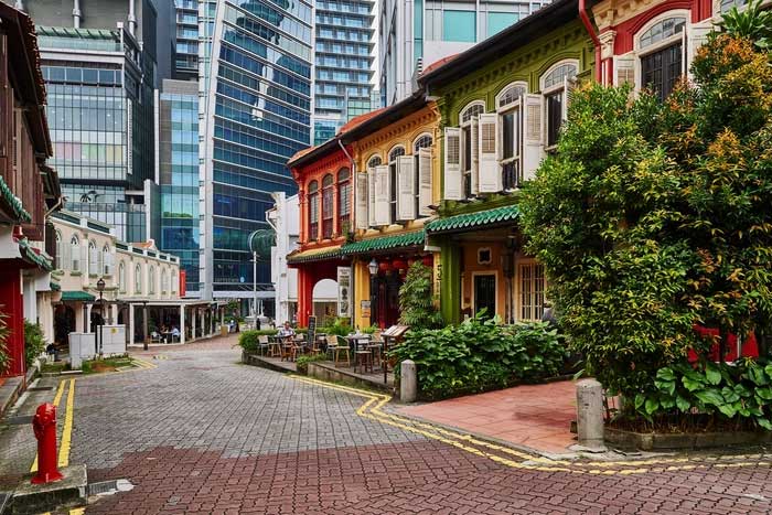 Đường phố sạch bong ở Singapore