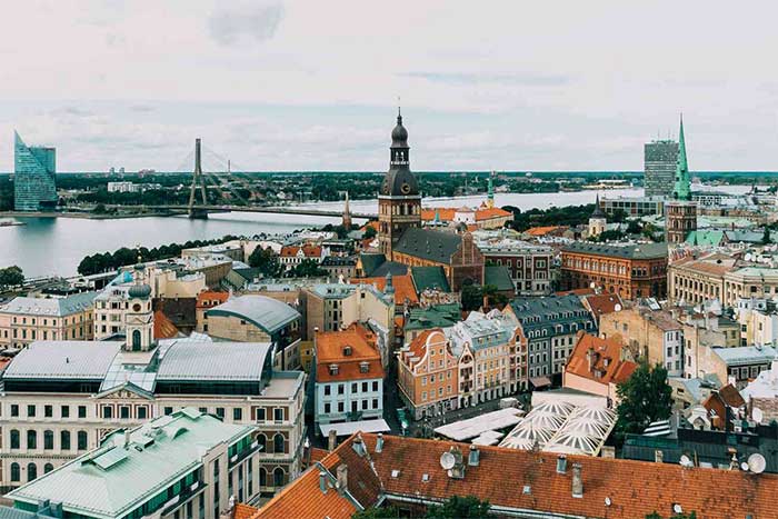  Toàn cảnh thủ đô Riga nổi tiếng của Cộng hòa Latvia. 