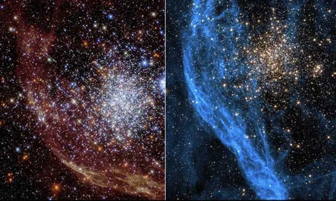 NASA chia sẻ hình ảnh ngoạn mục về cụm sao cầu 100 triệu năm tuổi