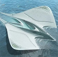 Thiết kế "thành phố nổi" hình cá đuối có thể chứa 7.000 người