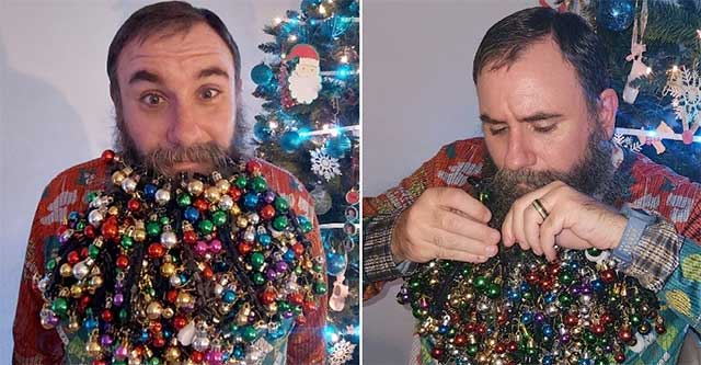 Người đàn ông Mỹ phá kỷ lục thế giới hàng loạt khi gắn đồ trang trí Giáng Sinh lên bộ râu