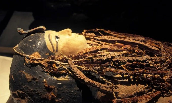  Xác ướp của pharaoh Amenhotep I ở Bảo tàng Cairo, Ai Cập. 