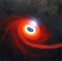 Cận cảnh lỗ đen nuốt chửng ngôi sao cách xa Trái đất 250 triệu năm ánh sáng