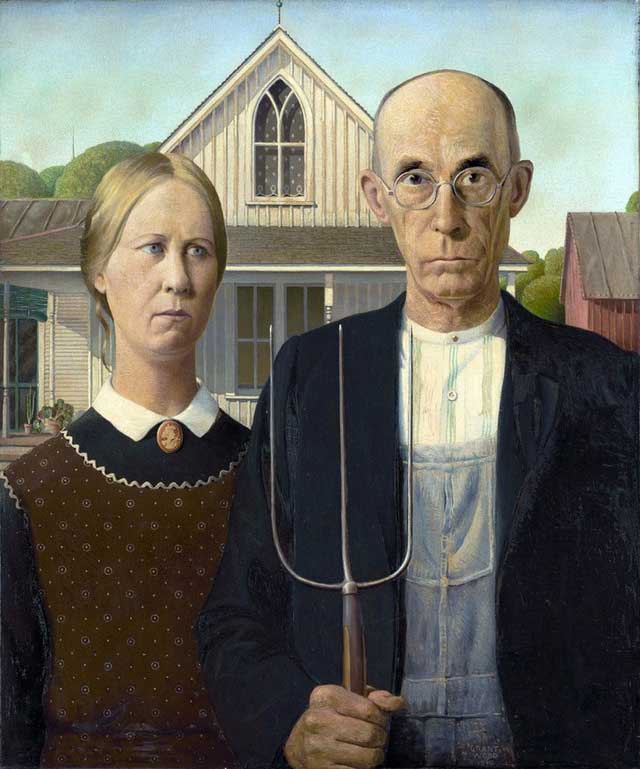 Bức tranh American Gothic của Grant Wood