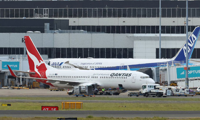  Chuyến bay Qantas QF144 hạ cánh tại Sân bay Sydney ngày 18/1/2023. 