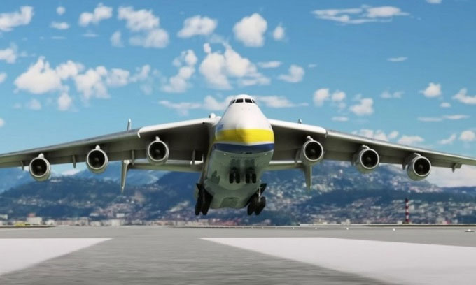  Máy bay Antonov AN-225 trong chương trình mô phỏng bay Microsoft. 