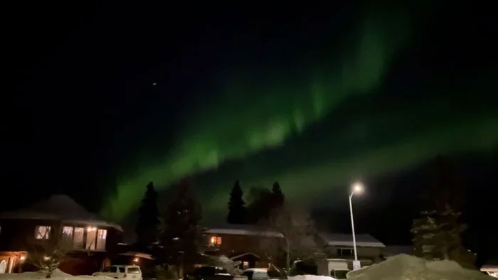 Khung cảnh bắc cực quang tại Anchorage, bang Alaska (Hoa Kỳ)