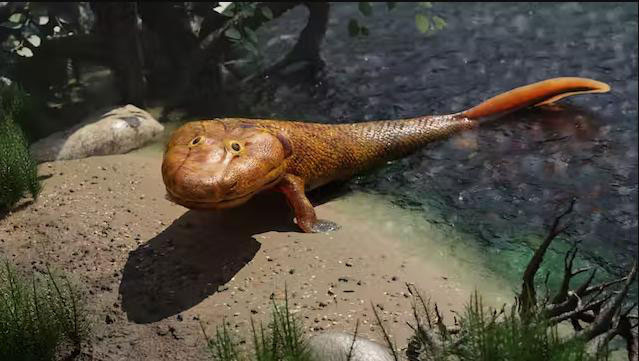 Hình ảnh 3D mô phỏng cá tiktaalik đã tuyệt chủng