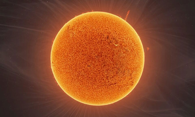  Ảnh tổng hợp về Mặt trời được tạo nên từ 90.000 hình riêng lẻ. 