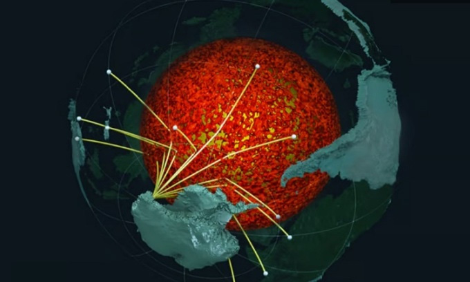  Các nhà nghiên cứu thu thập dữ liệu sóng địa chấn ở Nam Cực. 