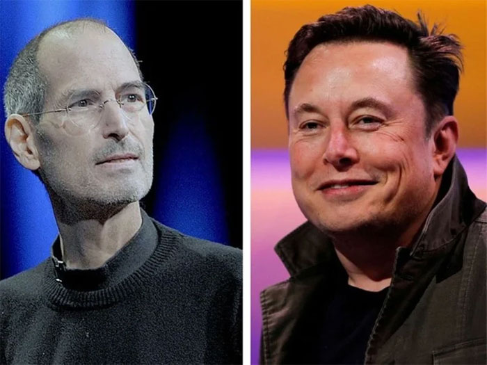  Steve Jobs và Elon Musk. 