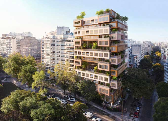 Tòa nhà cao tầng trông giống trò chơi rút gỗ ở Uruguay