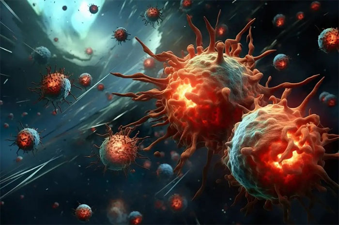 Điều trị ung thư bằng xạ trị trong các tế bào.