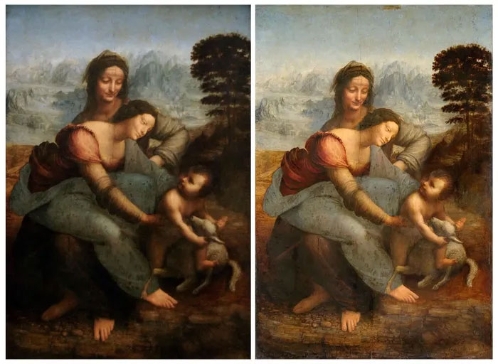 Bức tranh "The Virgin and Child with St. Anne" của Leonardo da Vinci