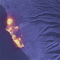 "Bão lửa" ở thị trấn Hawaii nhìn từ vũ trụ