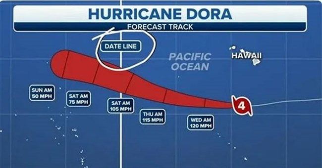 Bão Dora làm nên lịch sử với đường đi kỳ lạ vượt đại dương, từ châu Mỹ sang gần châu Á