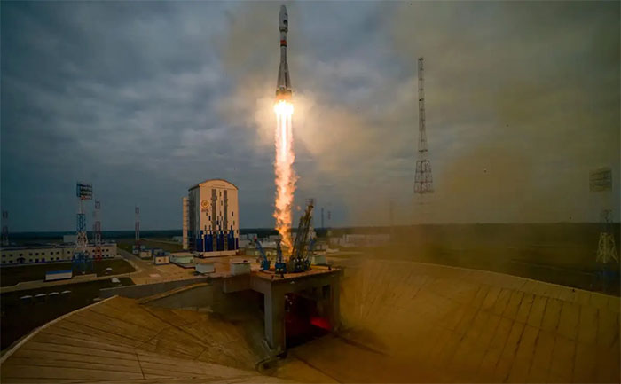 Tàu thăm dò Luna-25 được phóng từ bệ phóng tại Sân bay vũ trụ Vostochny