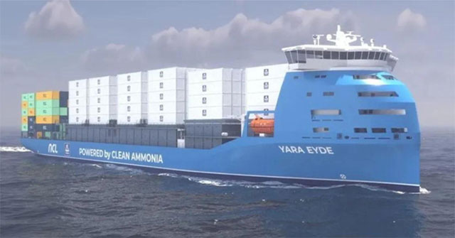 Tàu container đầu tiên trên thế giới chạy bằng amoniac