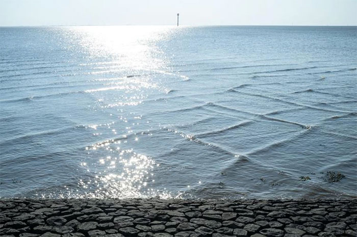Sóng vuông (cross sea) xảy ra khi 2 hệ sóng biển di chuyển hướng về nhau theo góc xiên.