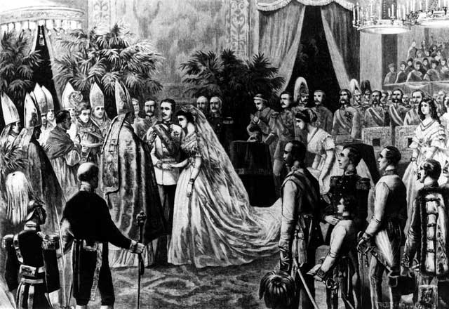 Hình ản được cho là cảnh đám cưới của Hoàng hậu Sisi.