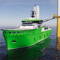 Tàu bảo dưỡng turbine gió chạy bằng điện lớn nhất thế giới