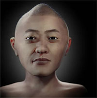 Phục dựng khuôn mặt người cổ đại bị biến dạng hộp sọ