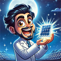 Tấm pin mặt trời thu năng lượng vô hình trong đêm để sản xuất điện