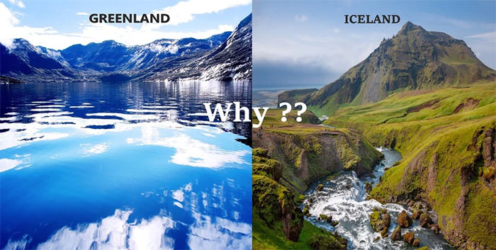 Vì sao Greenland và Iceland có tên hoàn toàn trái ngược với thực tế?