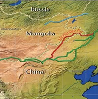 Bức tường cong dài 405km bí ẩn chạy dọc Mông Cổ