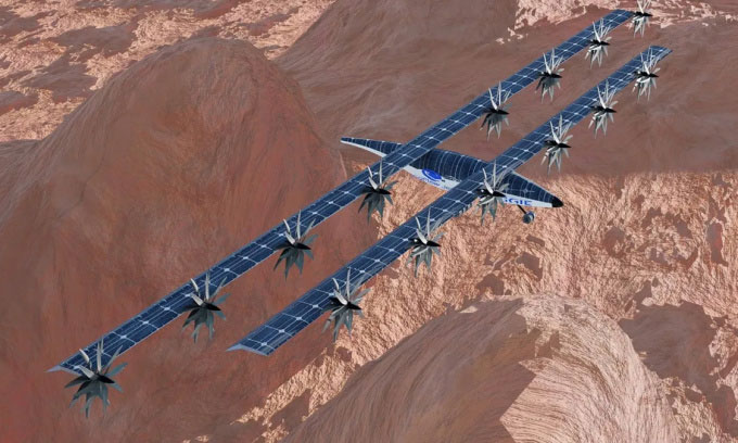 NASA tiết lộ mô hình máy bay chạy bằng năng lượng mặt trời trên sao Hỏa